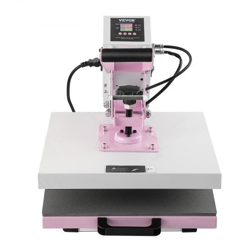 Heat Press Machine 38x38 cm Slide Out Heat Transfer Machine T-Shirts Pink