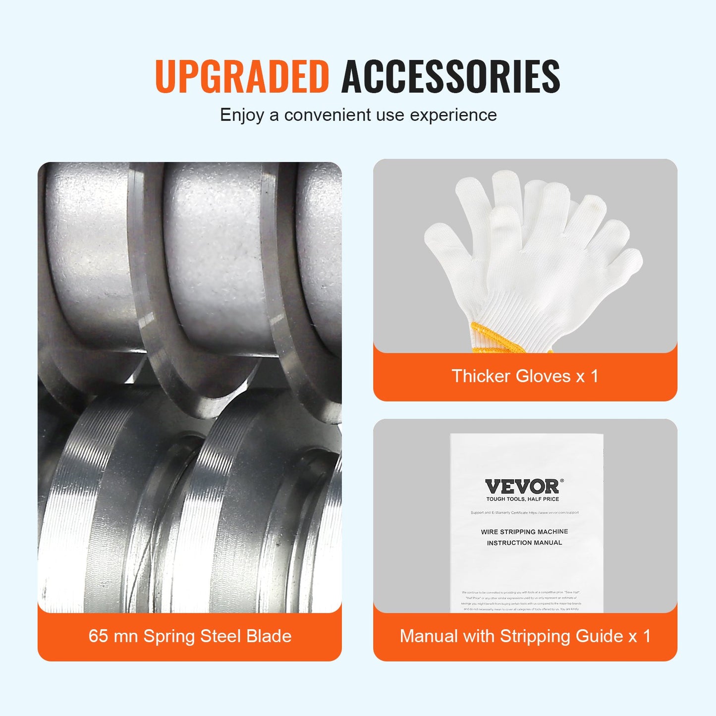 Automatic Wire Stripping Machine, 1.5 mm-40 mm Electric Motorized Cable Stripper, 370W, 26.8 m/min Wire Peeler with An Extra Manual Crank, 11 Channels for Scrap Copper Recycling