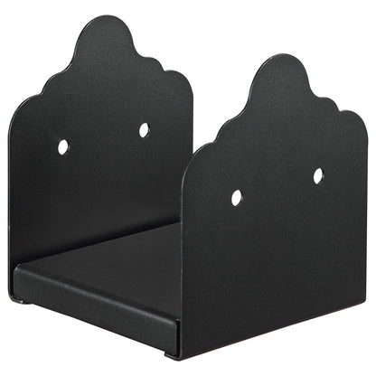 6x6 Post Base 2 Pcs, Inner Size 5.9x5.55 inch / 150x141 mm Post Brackets, Heavy Duty Carbon Steel Decking Posts, Wood Posts Brackets for Pavilion Deck Railing Support Deck Base Plate, Black