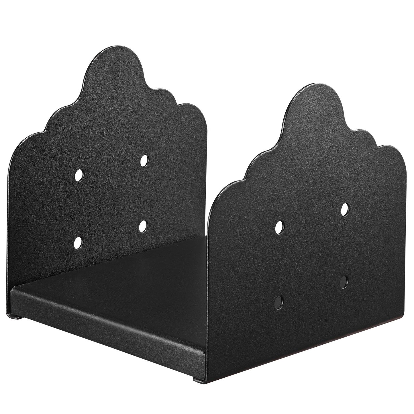 8x8 Post Base 2 Pcs, Inner Size 7.9x7.5 inch / 200x190 mm Post Brackets, Heavy Duty Carbon Steel Decking Posts, Wood Posts Brackets for Pavilion Deck Railing Support Deck Base Plate, Black