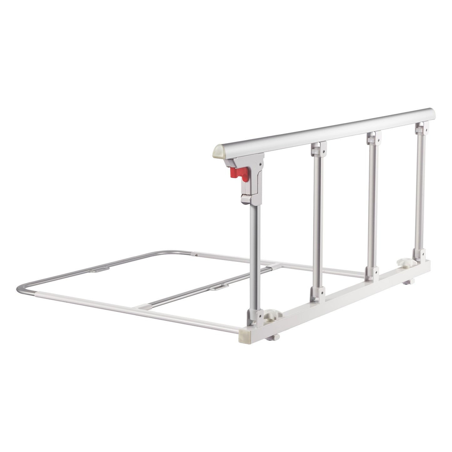 Klappbares Bettgitter für Senioren, 97 cm hohes Bettgitter mit Befestigungsgurt, höhenverstellbarer Bettstock aus Metall, robustes Metall-Bettgitter für Senioren, Handschutz passend für Kingsize-, Queensize-, Doppel- und Einzelbetten