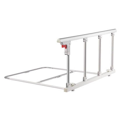 Klappbares Bettgitter für Senioren, 97 cm hohes Bettgitter mit Befestigungsgurt, höhenverstellbarer Bettstock aus Metall, robustes Metall-Bettgitter für Senioren, Handschutz passend für Kingsize-, Queensize-, Doppel- und Einzelbetten