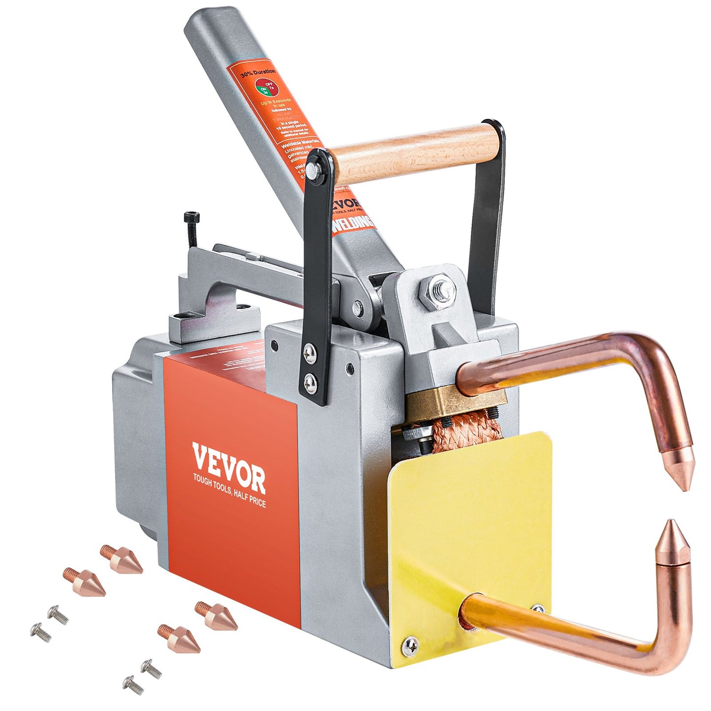 Tragbares Punktschweißgerät, 3,2 mm dickes Punktschweißgerät mit 1,5 kVA Eingangsleistung, handgeführte Schweißdüse, Punktschweißgerät für Kohlenstoffstahl, Edelstahl und Aluminiumblech