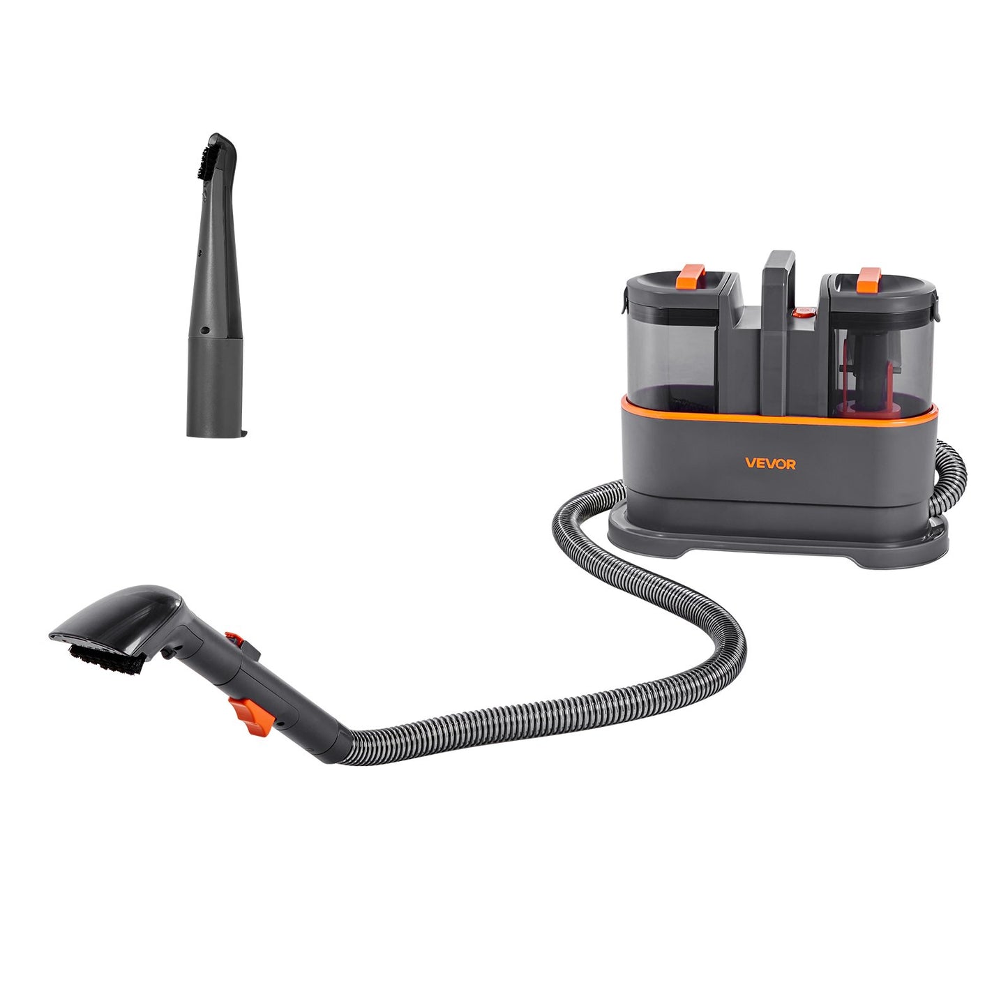 Teppichreinigungsgerät, 1,5-Liter-Frischwassertank &amp; 0,8-Liter-Schmutzwassertank, tragbarer Polsterreiniger, 11,5 kPa Hand-Möbelreinigungsgerät, Flecken- und Tiefenreiniger für Teppiche, Sofas und Autos