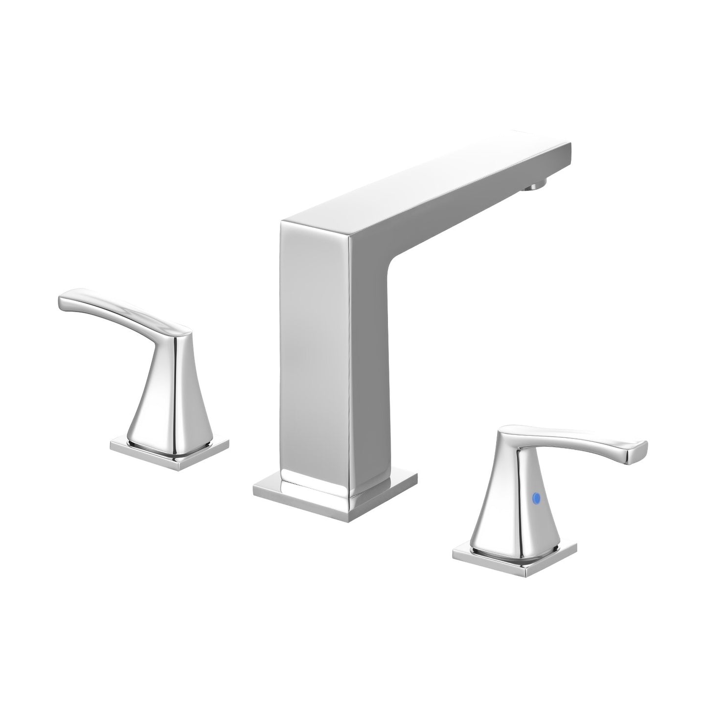 Roman Tub Faucet, 3 Hole Waterfall Bathtub Faucet, Bath Tubs Faucets Set with 2 Handles, Roman Tub Faucets Deck Mount for Pet Washing, Baby Care, Adult Bathing, Silver, Right-Angle Spout Design