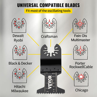 50 oszillierende Sägeblätter, Schnellwechsel-Multitool-Sägeblattset, HCS-Werkzeugklingen für Holz, Kunststoff, Metall, Nägel und Schrauben, kompatibel mit Dewalt, Dremel, Fein Worx, Bosch, Makita und Milwaukee