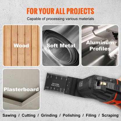 50PCS Oscillating Saw Blades, Universal Quick Release Oscillating Saw Blades, Multitool Tool Blades for Wood Plastic Aluminum, Fit Dewalt Milwaukee Hitachi Chicago Craftsman