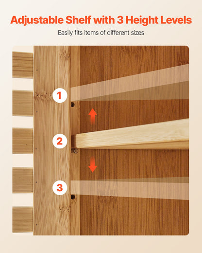 Badezimmer-Wandschrank mit 2 Türen und verstellbarem Einlegeboden in 3 Höhenstufen, Wandmontierter Medizinschrank über der Toilette, Hängeorganizer mit Regalen für Waschküche, Küche und WC