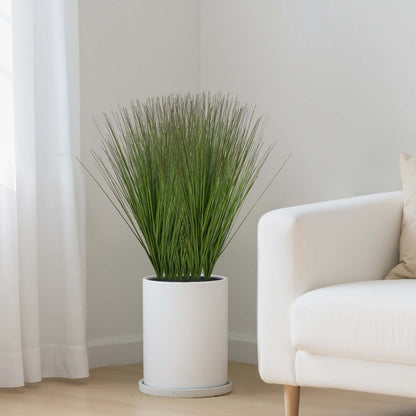 Künstliches Gras, 686 mm, künstliches Zwiebelgras, künstliches Grün, Sträucher, Premium-PVC für drinnen und draußen, Haus, Garten, Büro, Zimmerdekoration, Einweihungsgeschenk, 8er-Packung, Grün