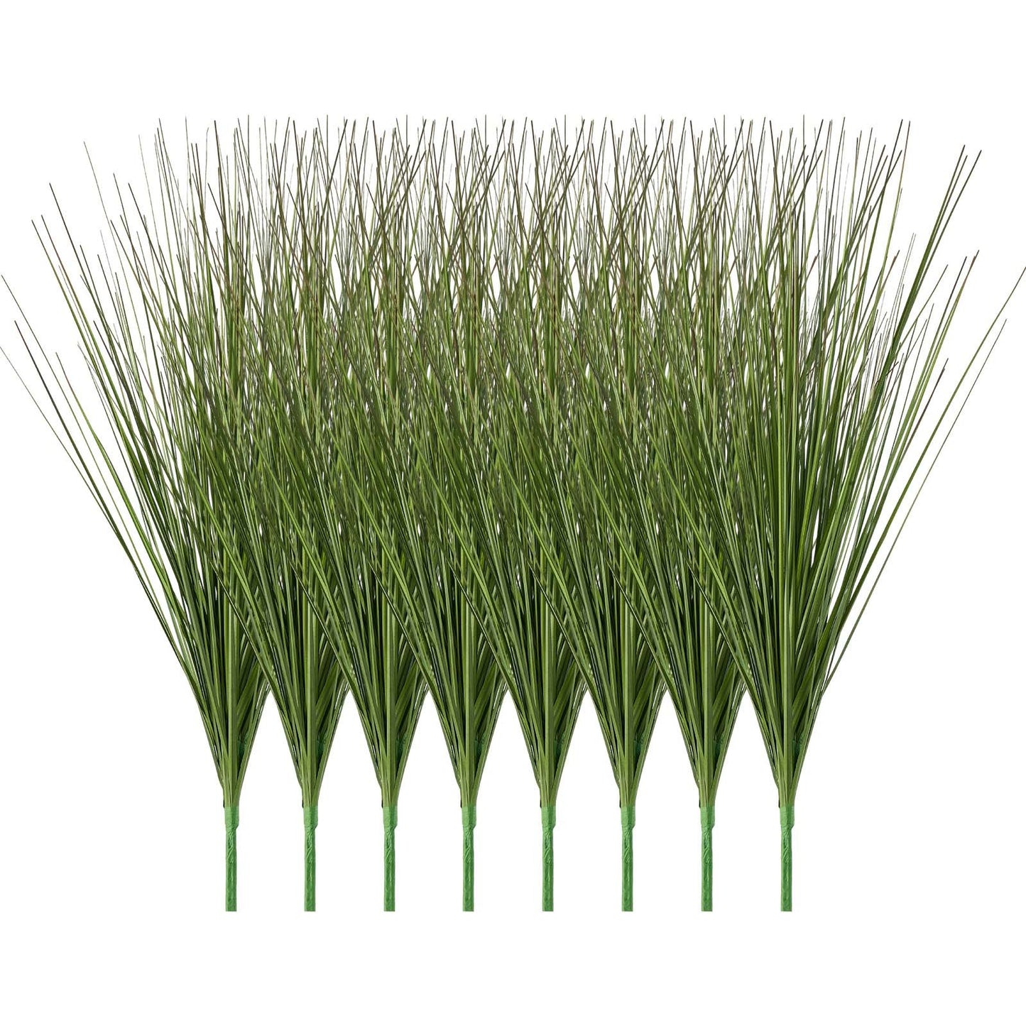 Künstliches Gras, 686 mm, künstliches Zwiebelgras, künstliches Grün, Sträucher, Premium-PVC für drinnen und draußen, Haus, Garten, Büro, Zimmerdekoration, Einweihungsgeschenk, 8er-Packung, Grün