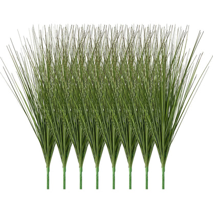 Künstliches Gras, 686 mm, künstliches Zwiebelgras, künstliches Grün, Sträucher, Premium-PVC für drinnen und draußen, Haus, Garten, Büro, Zimmerdekoration, Einweihungsgeschenk, 8er-Packung, Grün