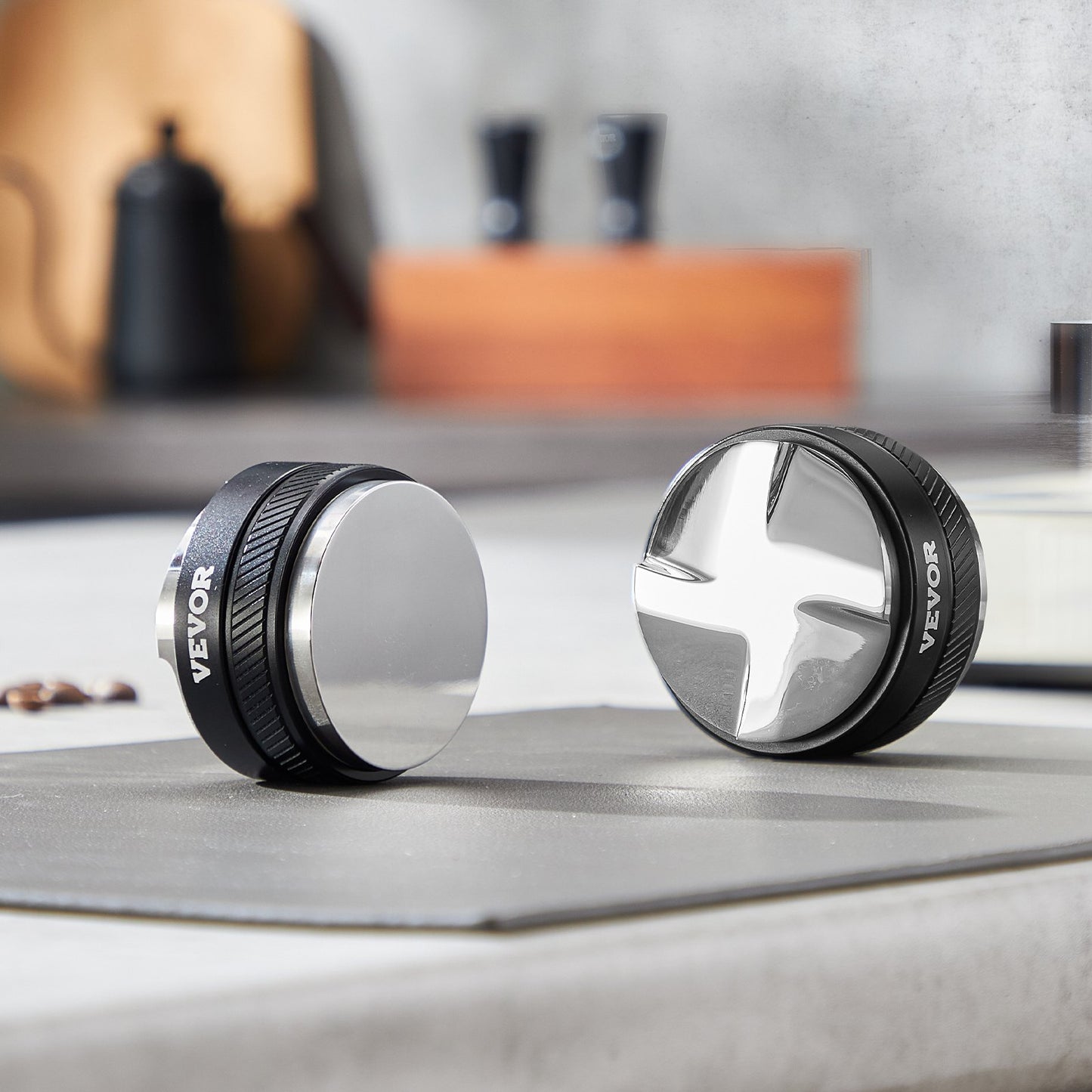 Coffee Distributor 51mm, 2-in-1 Adjustable Espresso Distributor with Fan-Shaped Base, Coffee Distributor 304 Stainless Steel with Easy-to-Disassemble Design