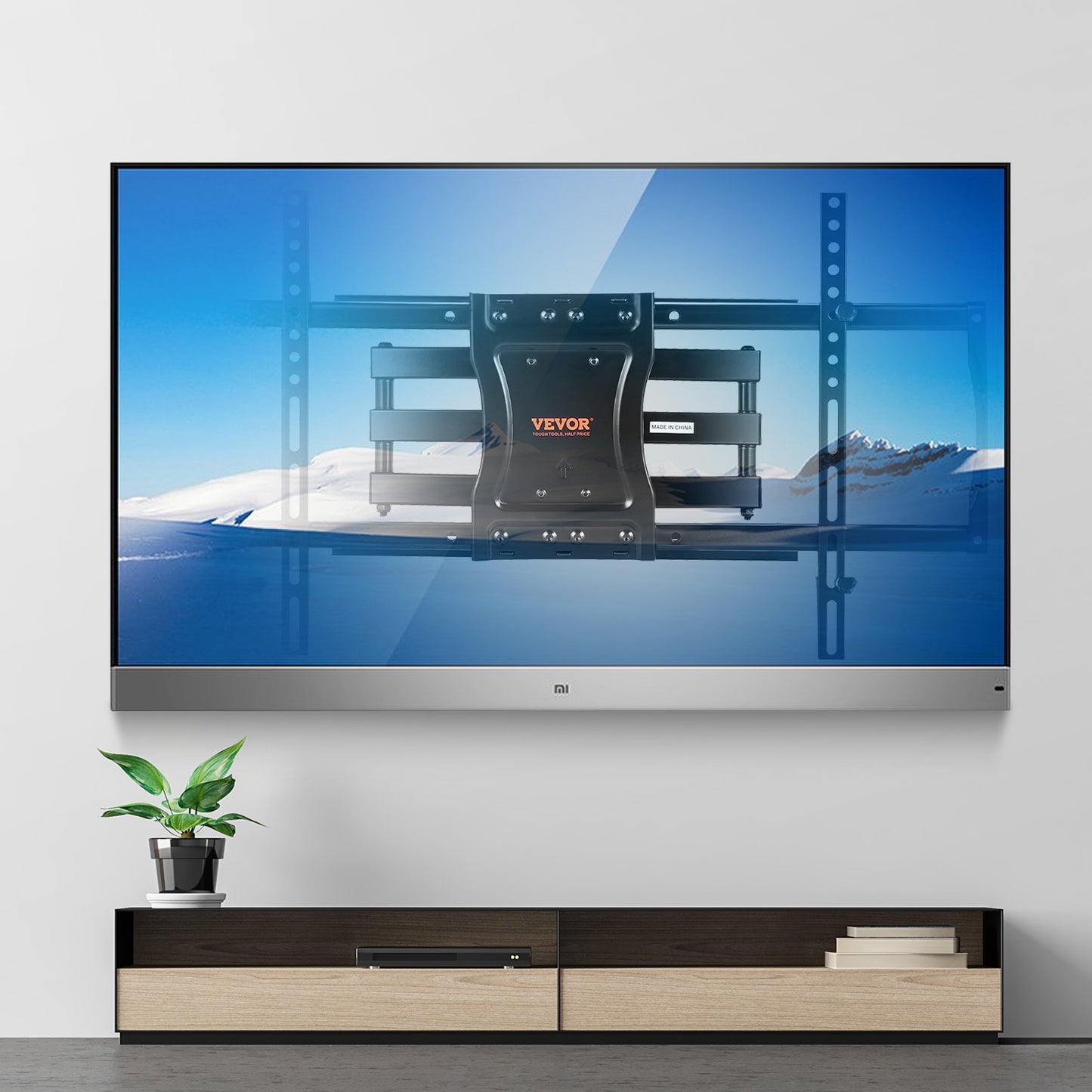 Full Motion TV Mount Fits for Most 37-75 inch TVs, Swivel Tilt Horizontal Adjustment TV Wall Mount Bracket with 4 Articulating Arms, Max VESA 600x400mm, Holds up to 132 lbs