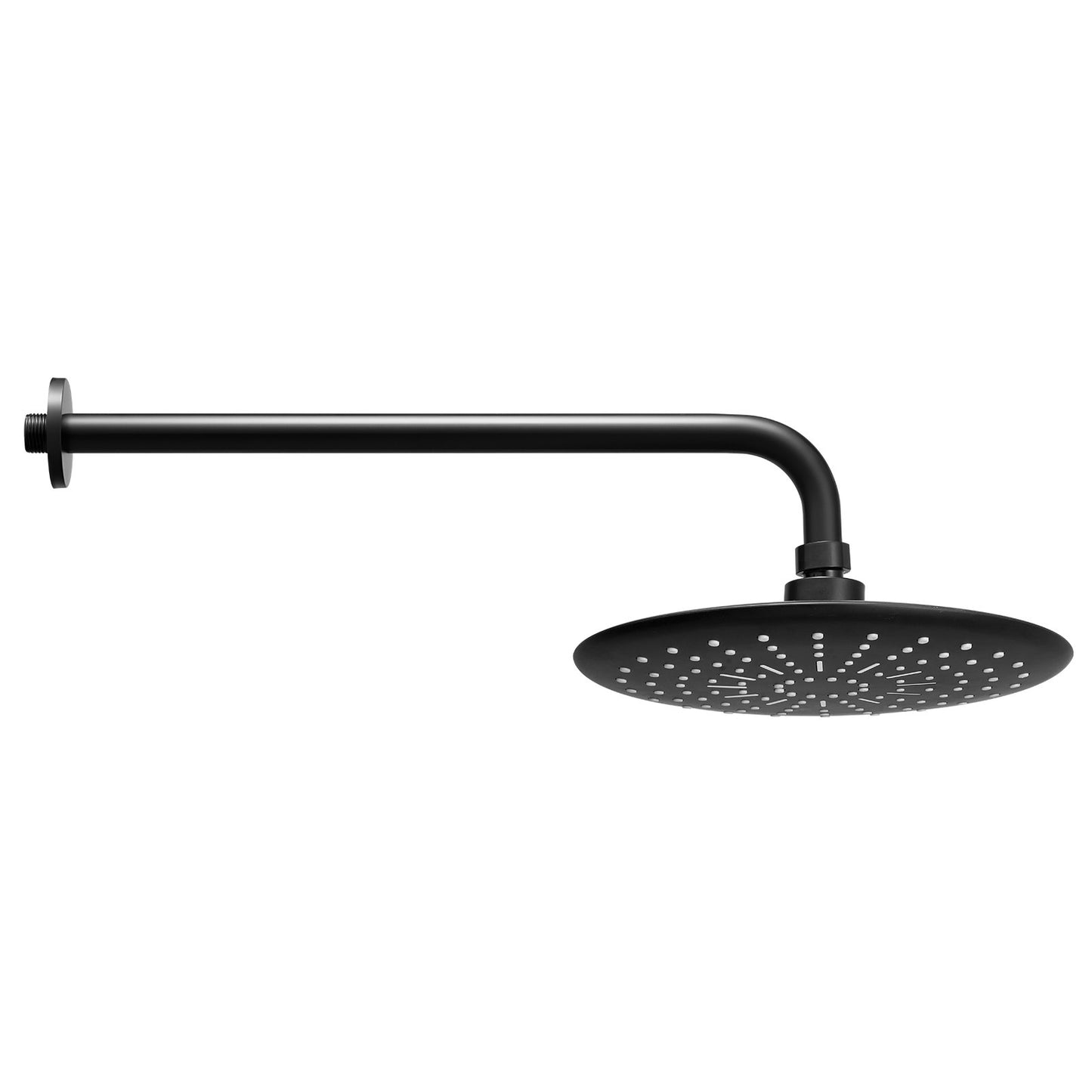 Shower Faucet Set, Rainfall Bathroom Shower System with 9-Inch (23cm) Round Rain Shower Head and Handheld Spray, Wall Mounted Bath Fixtures with Brass Valve and Trim Kit, Matte Black