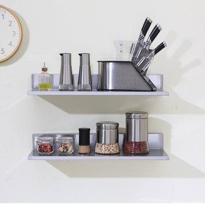 21,8 x 61 cm großes Edelstahlregal zur Wandmontage mit Spritzschutz, Tragkraft 20 kg, robustes Lagerregal für Restaurants, Küchen, Bars, Haushalte und Hotels