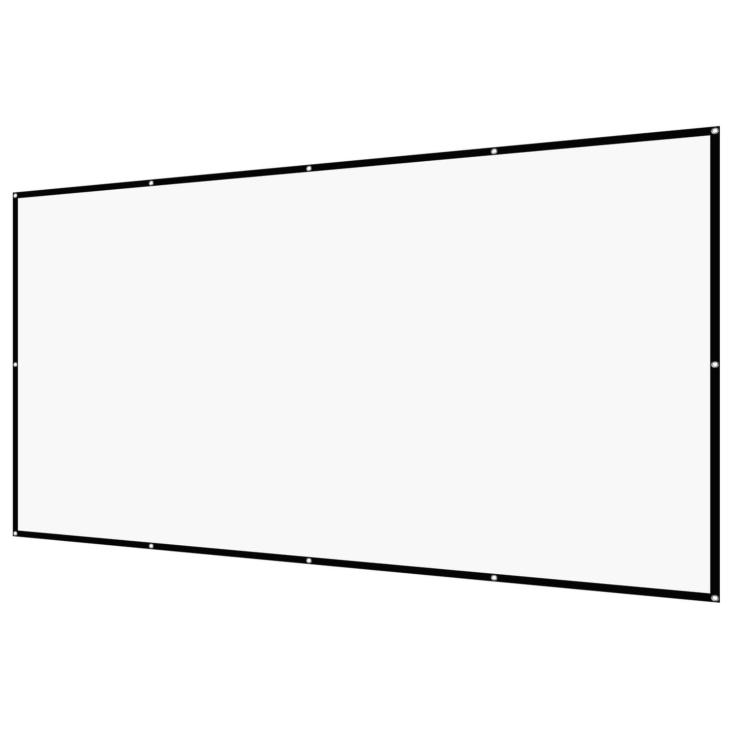 Projector Screen, 3810 mm 16:9 4K 1080 HD Projection Screen, Wall Mounted Projection Dispaly Projector with 12 Hooks and Double-Sided Tapes, Portable Moive Canvas for Family Home Office Theater