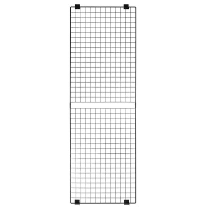 3 Packs Grid Wall Panels, 610 x 1828 mm Wire Grid Panels Display Rack, Wall-Mounted Art Display Shelf, Black Carbon Steel Wall Hanging Gridwall for Craft Show, Decoration, Storage, Notice Board