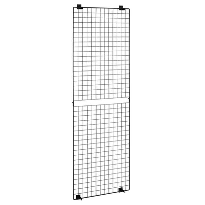 3 Packs Grid Wall Panels, 610 x 1828 mm Wire Grid Panels Display Rack, Wall-Mounted Art Display Shelf, Black Carbon Steel Wall Hanging Gridwall for Craft Show, Decoration, Storage, Notice Board