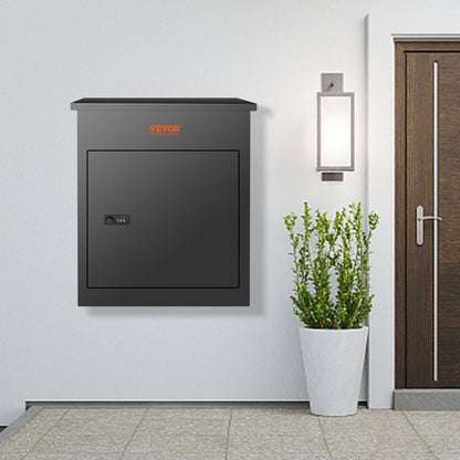 Briefkästen für den Außenbereich, 44 x 35 x 58 cm, verzinkter Stahl, Paketzustellboxen für den Außenbereich mit Zahlenschloss, Diebstahlsicherung, wasserdicht (IPX3) für Pakete zur Verwendung auf der Veranda oder am Straßenrand