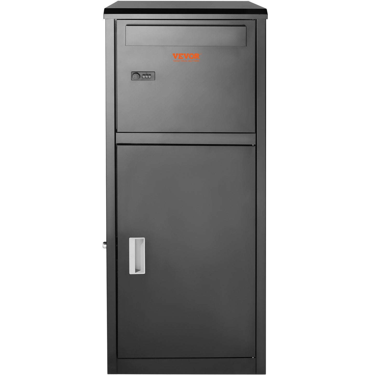 Package Delivery Boxes for Outside 41.1x40.1x111.8 cm, Galvanized Steel Package Delivery Box with Coded Lock, Removable Anti-theft Baffle, IPX3 Waterproof Parcel Drop Box for Outside, Porch