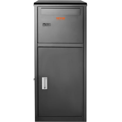 Package Delivery Boxes for Outside 41.1x40.1x111.8 cm, Galvanized Steel Package Delivery Box with Coded Lock, Removable Anti-theft Baffle, IPX3 Waterproof Parcel Drop Box for Outside, Porch
