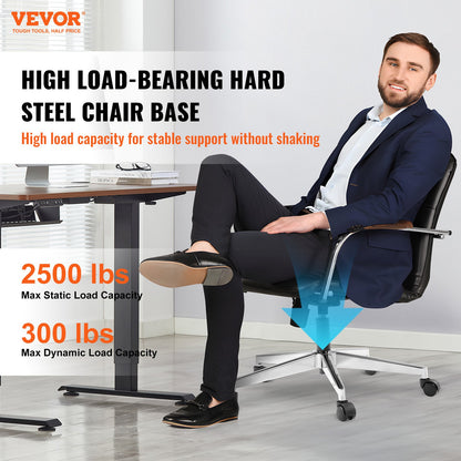 Office Chair Base Replacement, 28", 2500 lbs Static Load Capacity, Heavy Duty Universal Computer Desk Chair Stool Base Part with Reinforced Metal Legs, Desk Chair Base Replacement Parts, Silver