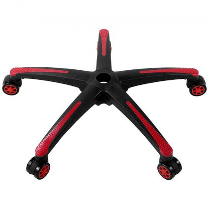 Office Chair Base Replacement, 28", 2500 lbs Static Load, Heavy Duty Universal Computer Desk Chair Stool Base Part with 5 Casters and Reinforced Legs, Desk Chair Base Replacement, Black + Red