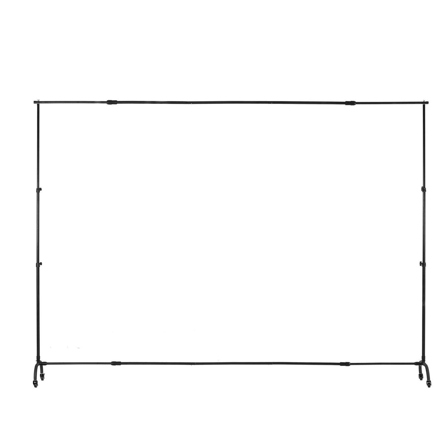 Backdrop Stand, 7 x 10 ft Adjustable Photo Backdrop Stand Kit, Portable Background Backdrop Stand with Casters, Heavy Duty Movable Projector Screen Stand, for Wedding, Photo Studio and Party