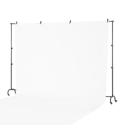Backdrop Stand, 7 x 10 ft Adjustable Photo Backdrop Stand Kit, Portable Background Backdrop Stand with Casters, Heavy Duty Movable Projector Screen Stand, for Wedding, Photo Studio and Party