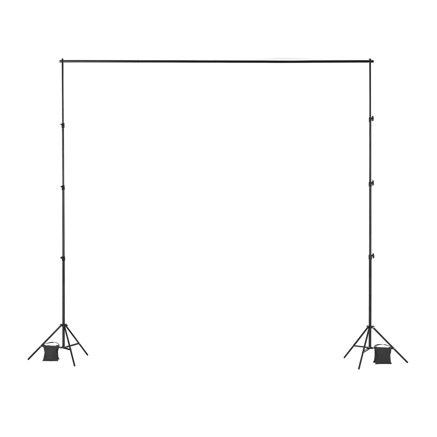 Backdrop Stand, 10 x 10 ft Adjustable Photo Backdrop Stand Kit, Portable Background Backdrop Stand with 4 Crossbars, Heavy Duty Projector Screen Stand, for Wedding, Photo Video Studio & Party