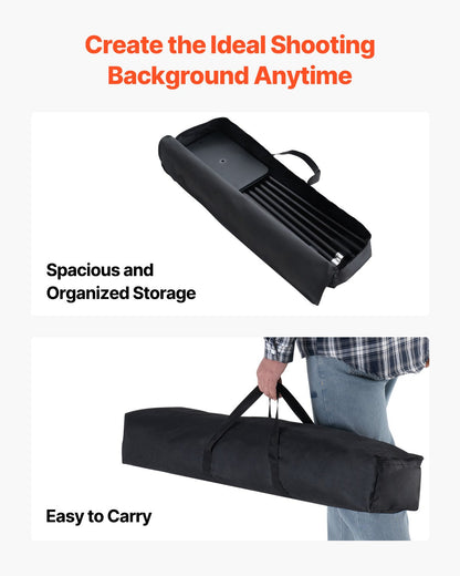 Hintergrundständer, 2,6 x 3 m (8,5 x 10 Fuß), verstellbarer Fotohintergrundständer, tragbarer Hintergrundständer mit 7 Querstangen, robuster Projektionsleinwandständer, für Hochzeiten, Foto- und Videostudios sowie Partys