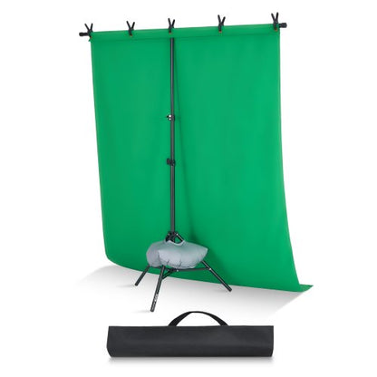 Backdrop Stand, 5 x 6.5 ft Adjustable Photo Backdrop Stand Kit, Portable Background Backdrop Stand with 3 Crossbars, Heavy Duty Projector Screen Stand, for Wedding, Photo Video Studio & Party