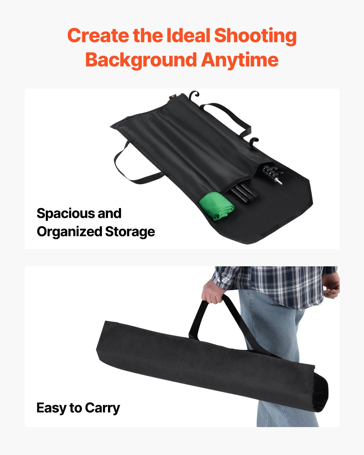 Backdrop Stand, 5 x 6.5 ft Adjustable Photo Backdrop Stand Kit, Portable Background Backdrop Stand with 3 Crossbars, Heavy Duty Projector Screen Stand, for Wedding, Photo Video Studio & Party