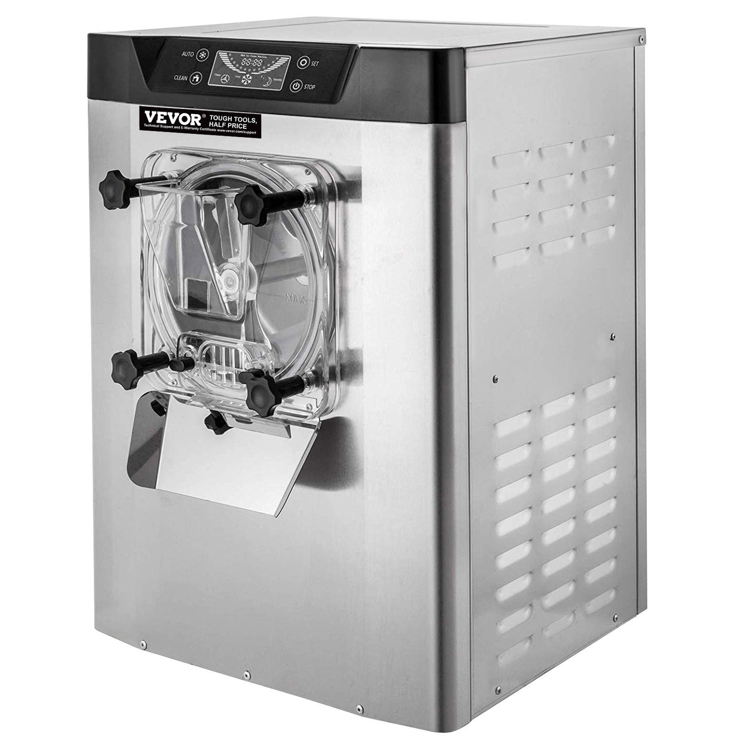 Gewerbliche Eismaschine für Harteis, 3,5–4,4 britische Gallonen/Stunde, Edelstahl