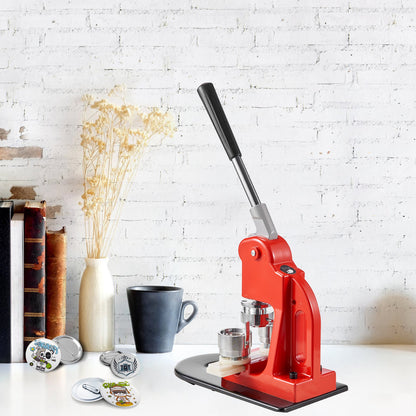 Buttonmaschine, 32-mm-Stanzpresse, Bastelset für Kinder, Anstecknadel-Set mit 500 Buttonteilen, Kreisschneider und Zauberbuch