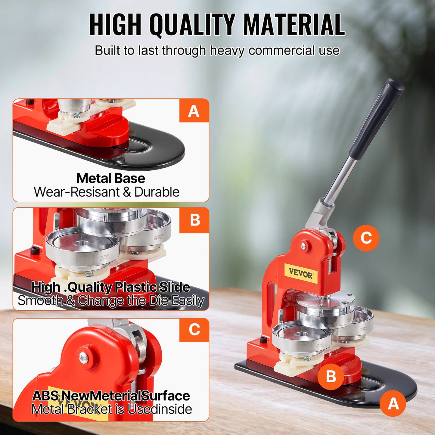 Buttonmaschine, 75-mm-Stanzpresse, Bastelset für Kinder, Anstecknadel-Set mit 500 Buttonteilen, Kreisschneider und Zauberbuch