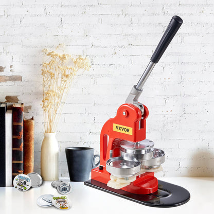 Buttonmaschine, 75-mm-Stanzpresse, Bastelset für Kinder, Anstecknadel-Set mit 500 Buttonteilen, Kreisschneider und Zauberbuch