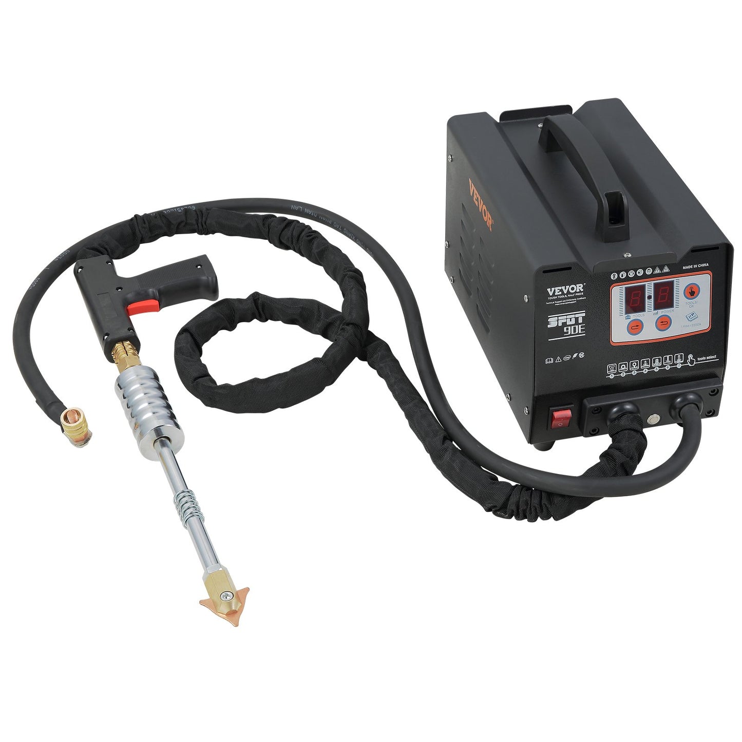 Bolzenschweiß-Ausbeulset, Punktschweißgerät mit Gleithammer-Ausbeulwerkzeug, professionelles Ausbeulset für die Karosseriereparatur