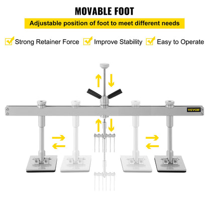 Ausbeulset für Autos, 85 cm Ausbeulhebel mit 6 Klauenhaken, lackschadenfreies Ausbeulset für die Reparatur von Dellen, Türdellen und Hagelschäden an der Karosserie.
