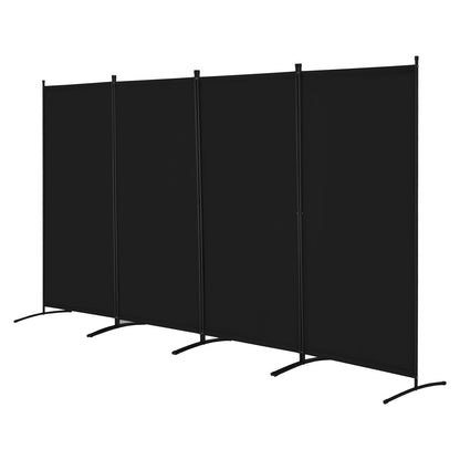 Room Divider, 4 Panels Room Divider, Folding Privacy Screen and Portable Partition Divider for Room Separation, Freestanding Room Partitions for Office, Bedroom, Study, Black