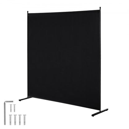 Room Divider, Single Panel Room Divider, 6FT Privacy Screen Indoor, Partition Divider for Room Separation, Freestanding Room Divider Panel for Office, Bedroom, Black