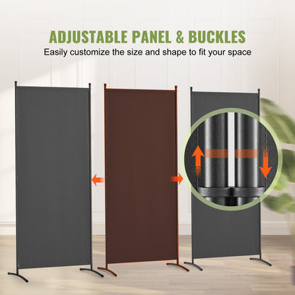 Room Divider, 3 Panel Room Dividers and Folding Privacy Screens, Fabric Partition Room Dividers for Office, Bedroom, Dining Room, Study, Freestanding, Gray