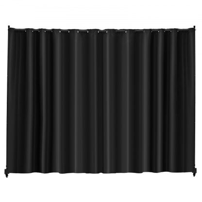 Room Divider, Portable Panel Room Divider with Wheels Curtain Divider Stand, Freestanding Room Divider Privacy Screen for Office, Bedroom, Dining Room, Study, Black