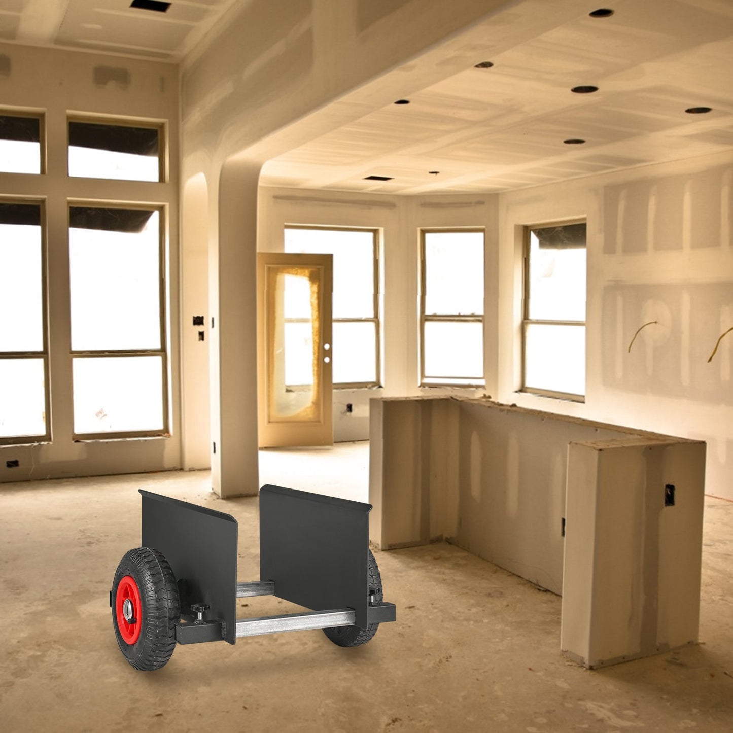 Panel Dolly 272 kg Drywall Door Cart Dolly with 20.32 cm Pneumatic Wheel