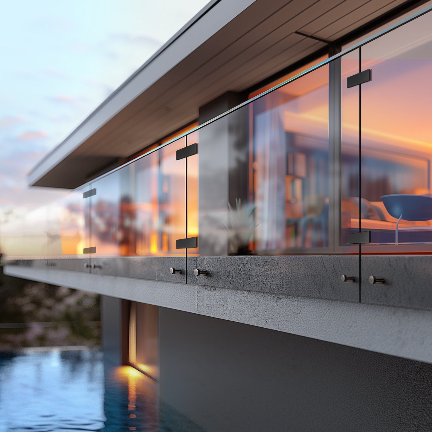 Glass Clamp, 4 PCS Rectangle Glass Railing Bracket for 0.31 "-0.47 " Tempered Glass, 304 Stainless Steel Glass Mounting Clamp, 0.2” Thick Glass Shelf Bracket for Balcony, Garden, Pool, Stair