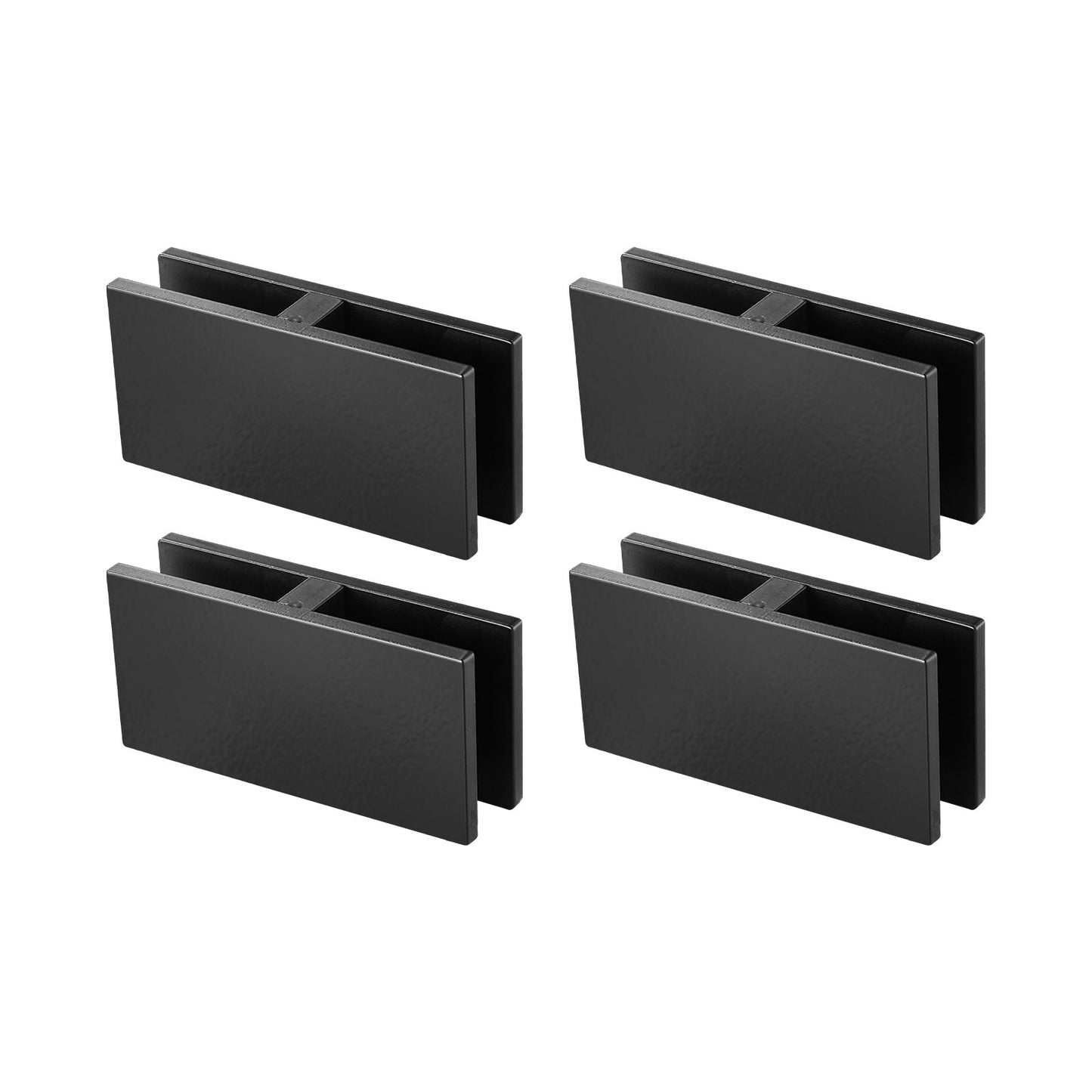 Glass Clamp, 4 PCS Rectangle Glass Railing Bracket for 0.31 "-0.47 " Tempered Glass, 304 Stainless Steel Glass Mounting Clamp, 0.2” Thick Glass Shelf Bracket for Balcony, Garden, Pool, Stair