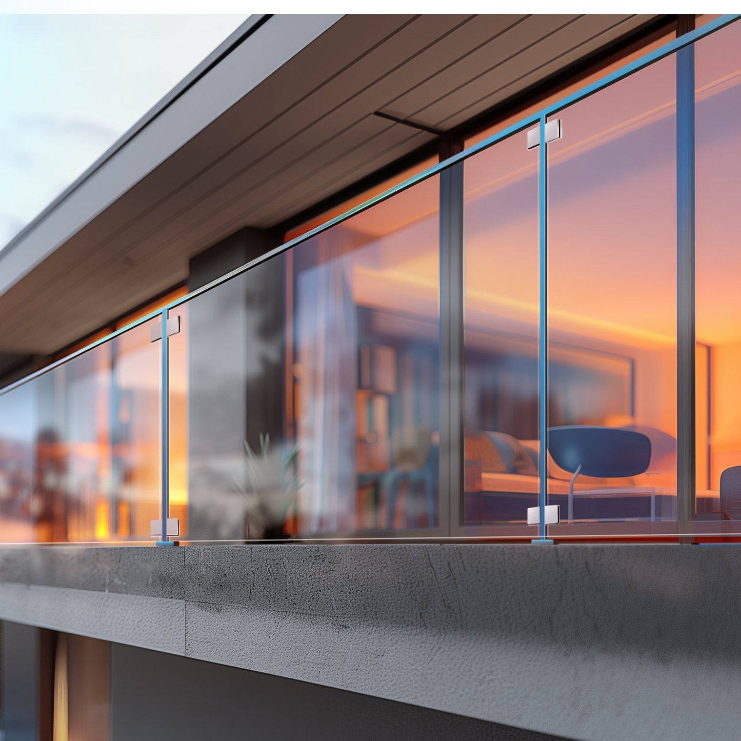 Glass Clamp, 4 PCS Square Glass Railing Bracket for 0.31 "-0.47 " Tempered Glass, 304 Stainless Steel Glass Mounting Clamp, Glass Shelf Bracket for Balcony, Garden, Pool, Stair, Silver