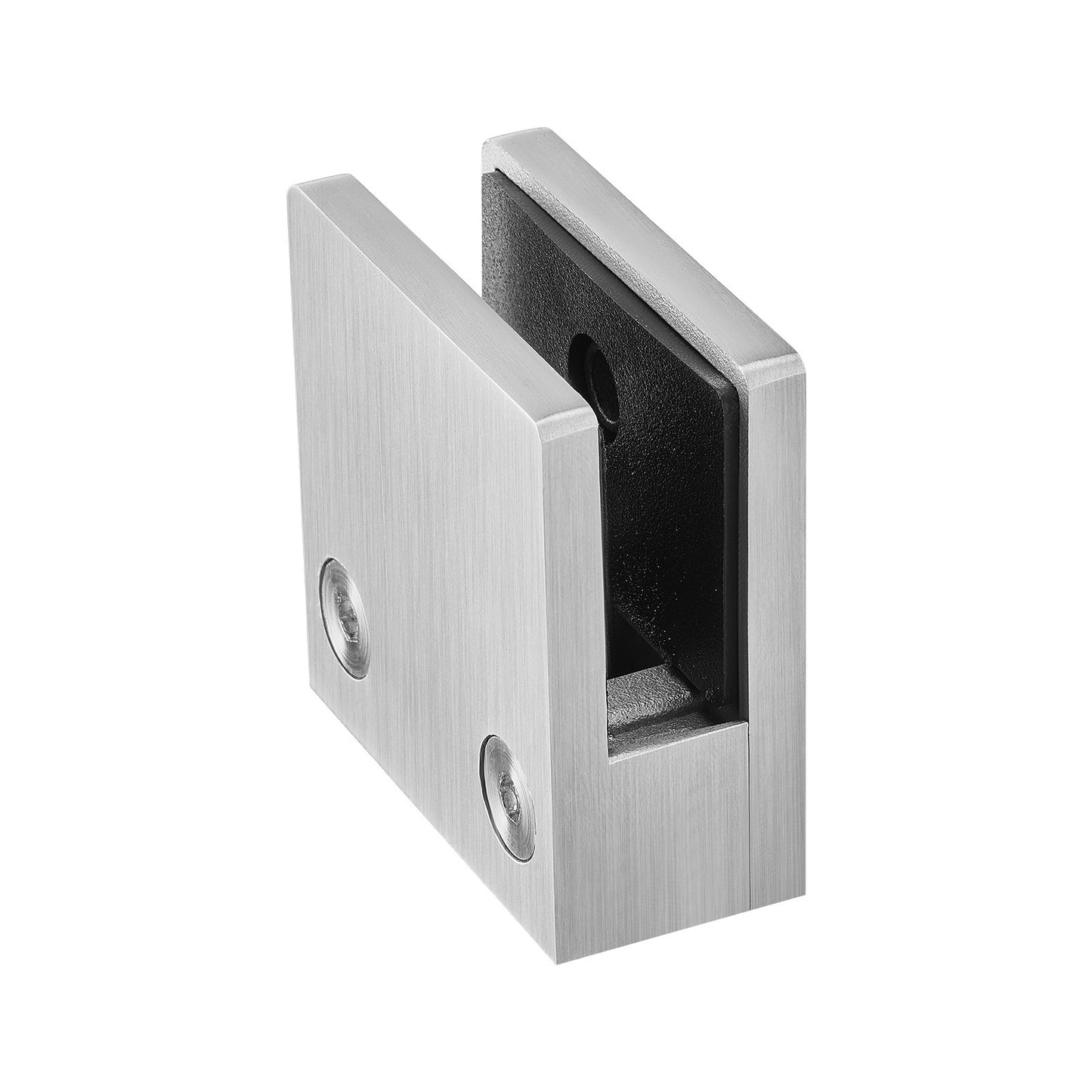 Glass Clamp, 4 PCS Square Glass Railing Bracket for 0.31 "-0.47 " Tempered Glass, 304 Stainless Steel Glass Mounting Clamp, Glass Shelf Bracket for Balcony, Garden, Pool, Stair, Silver