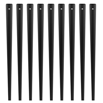 Staircase Metal Balusters, 32.28" x 1" x 0.2" Flat Aluminum Alloy Decorative Banister Spindles, 51 Pack Deck Baluster with Screws, Classic Hollow Deck Railing Satin Black Powder Coated for Porch