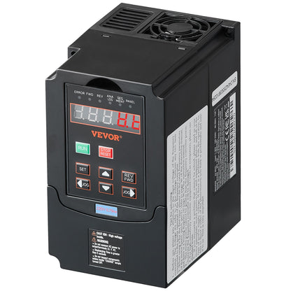 VFD 1HP, 0.75KW, 3.5A, 1 or 3 Phase 220V Input to 3 Phase 220V Output Variable Frequency Drive, 40-60Hz Input, 0-400Hz Output VFD for Spindle Motor CNC Speed Control